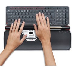 Contour RollerMouse Red Plus - Ergonomic Central Pointing Device in Black & Silver - Enhance Your Productivity!